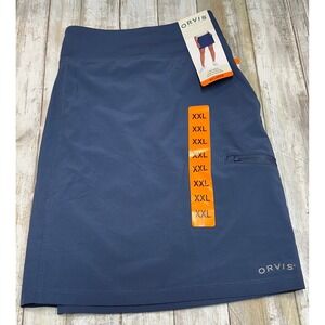 Orvis Women's XXL Blue Moisture Wicking Active Skort tennis golf NWT